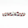Bracciale Rosso Blu con Sfere in Acciaio - Per i Veri Tifosi!
