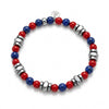 Bracciale Rosso Blu Bologna elastico