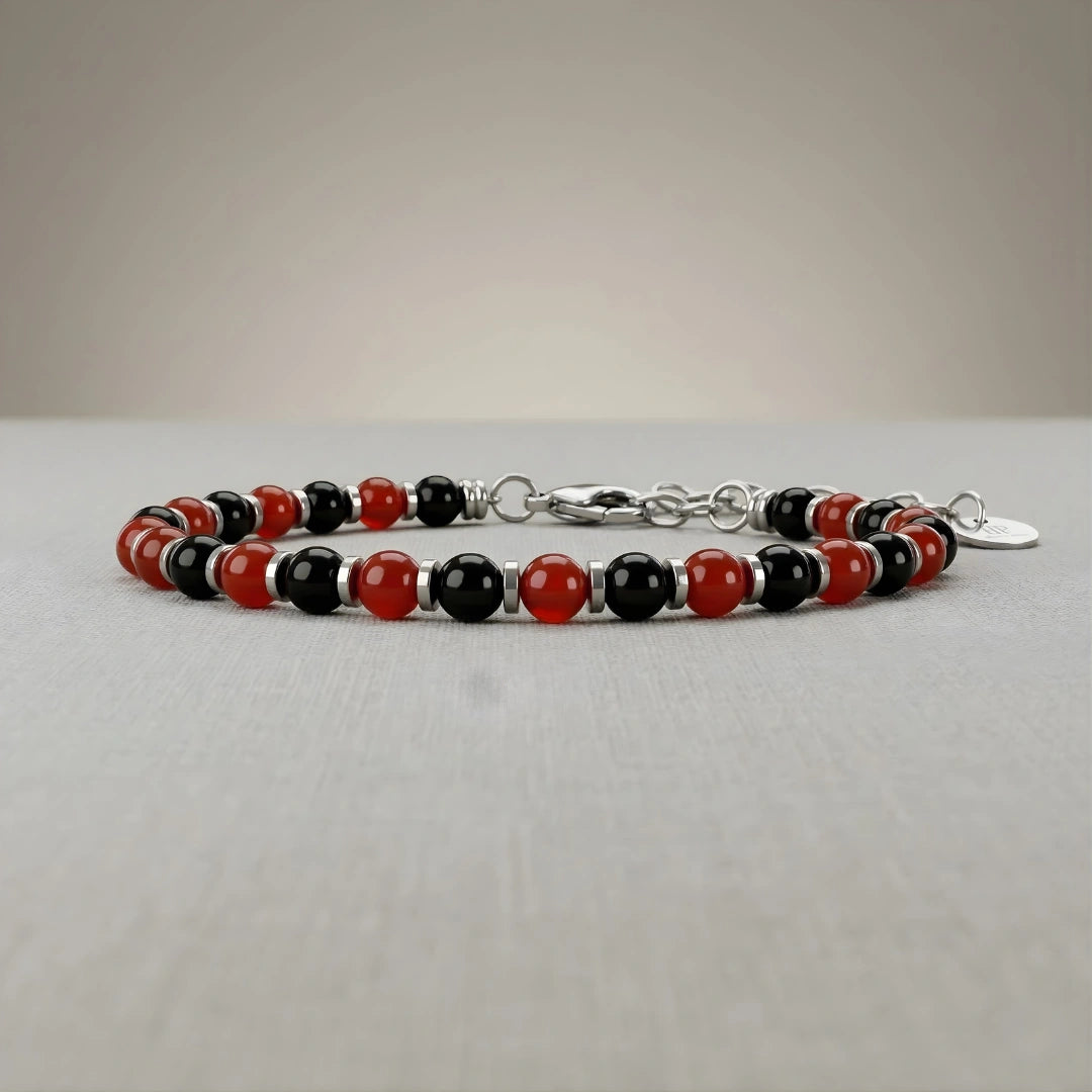 Steine: mehrfarbiges Hartsteinarmband