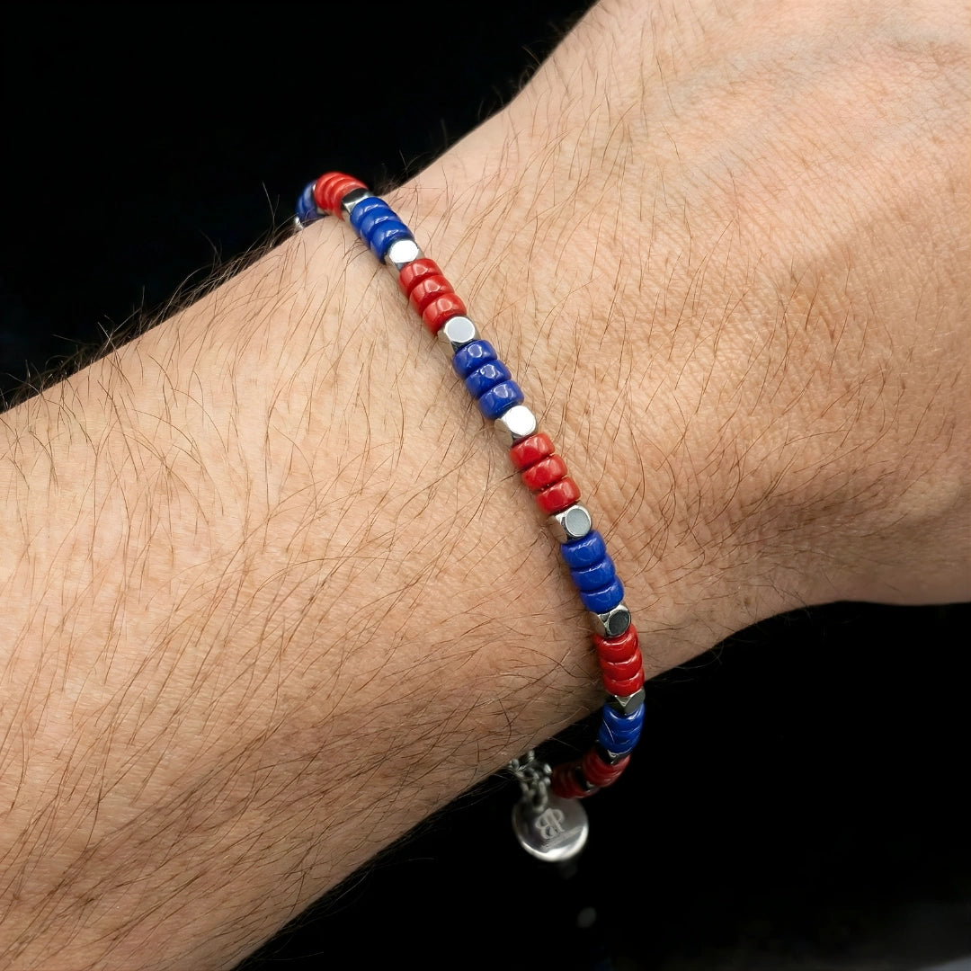 Steine: mehrfarbiges Hartsteinarmband