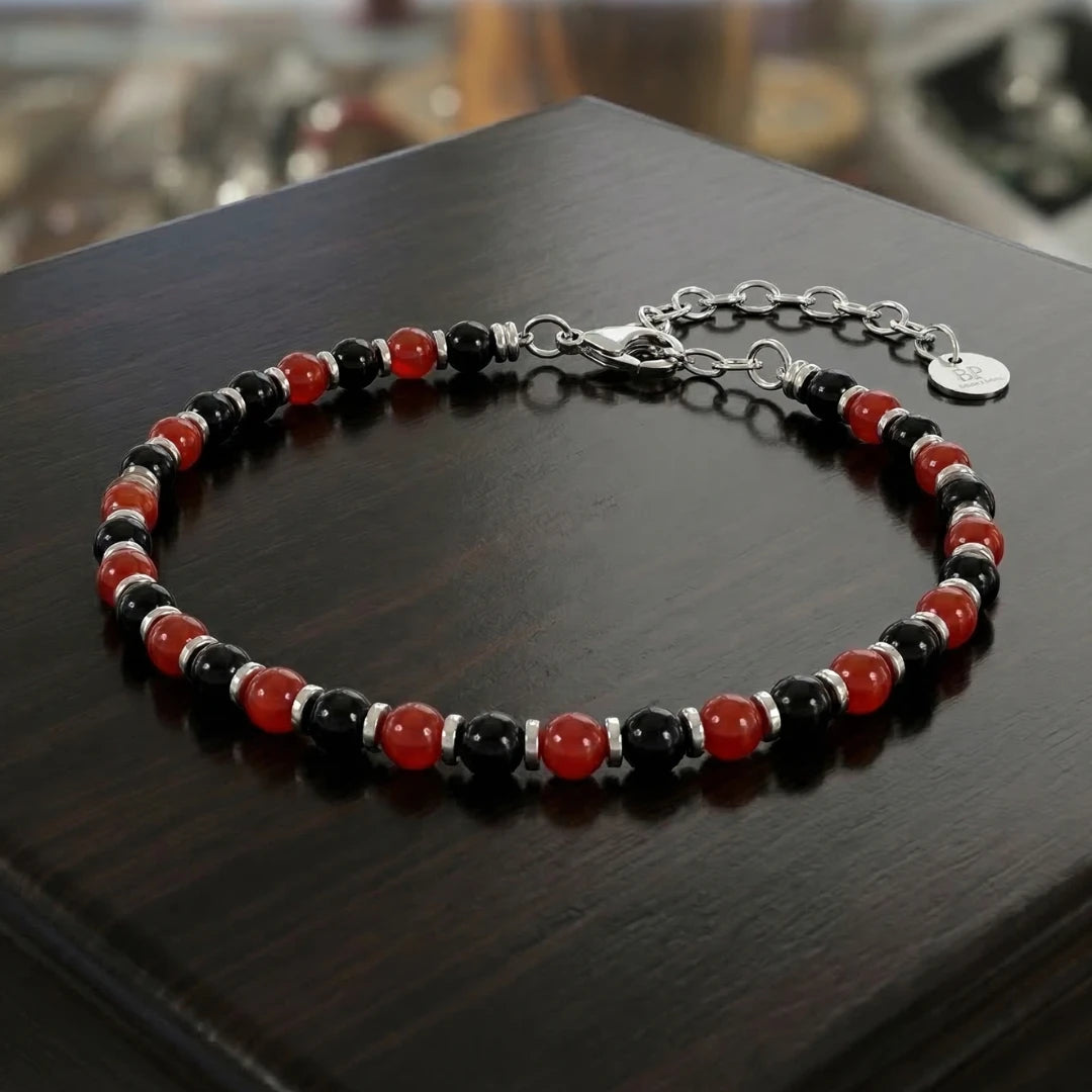 Steine: mehrfarbiges Hartsteinarmband