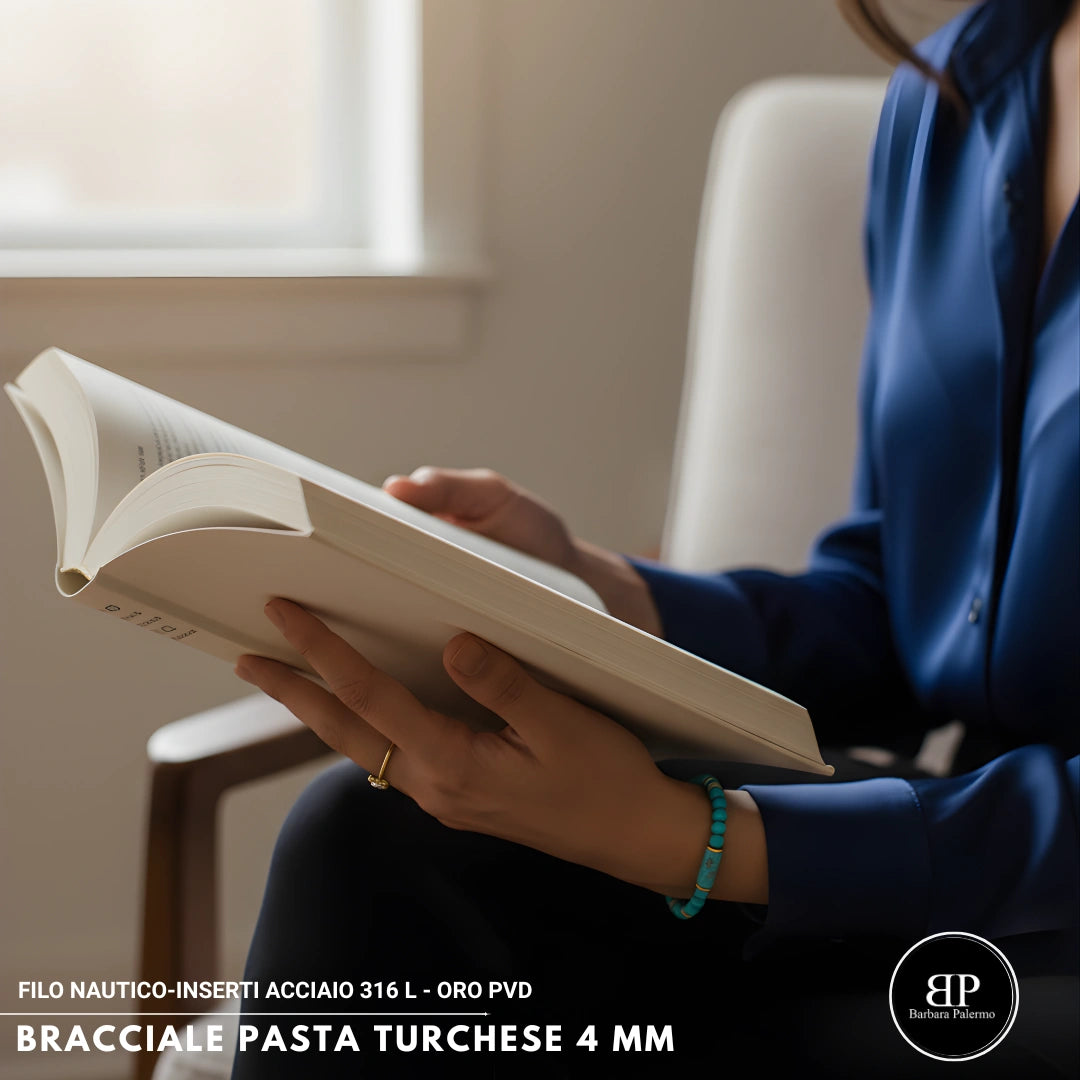 Bracciale Pasta Turchese 4 mm