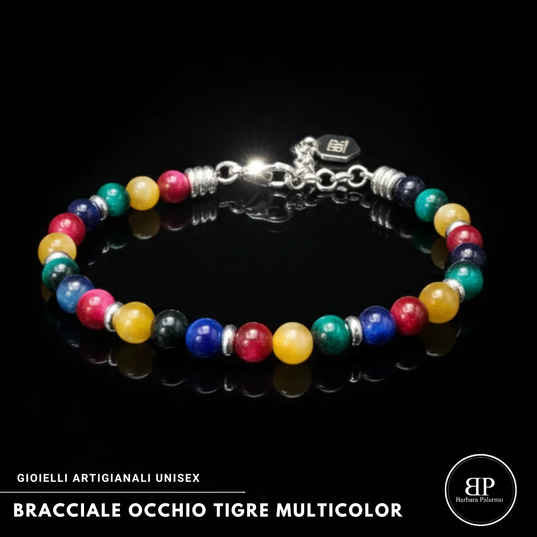 Steine: mehrfarbiges Hartsteinarmband