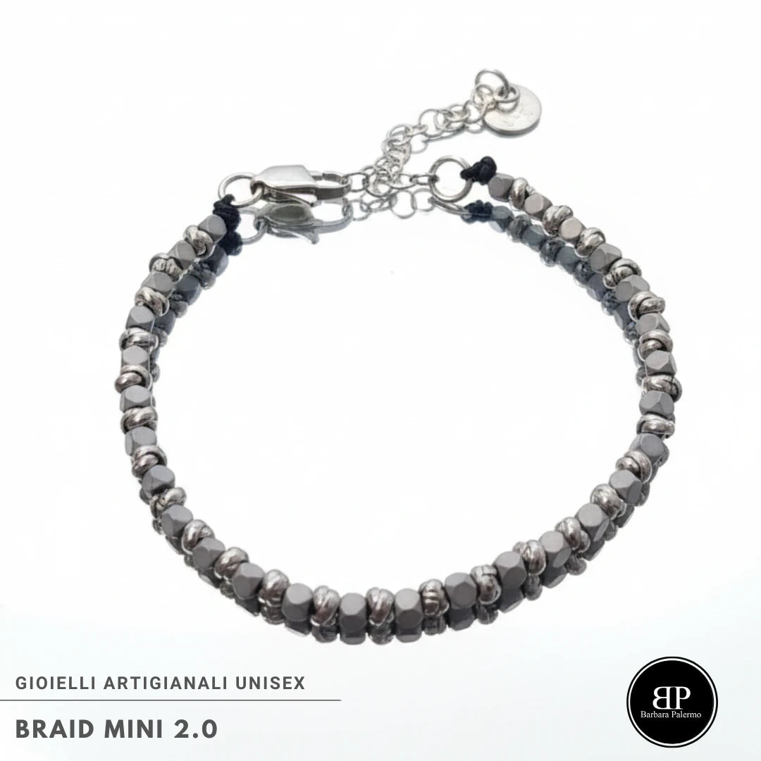 Bracciale Braid Mini 2.0 – Cubotti Grigio opaco