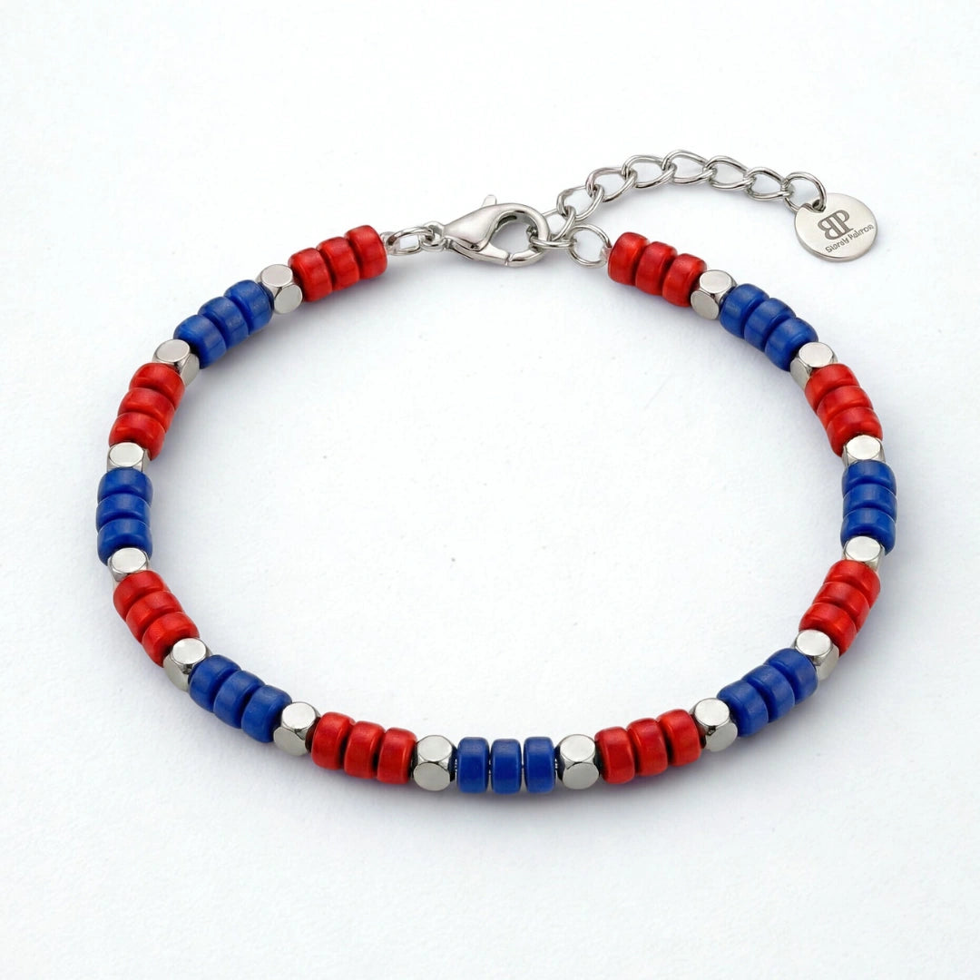 Steine: mehrfarbiges Hartsteinarmband