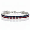Bracciale Tennis Doppio Rosso Blu - Eleganza e Passione