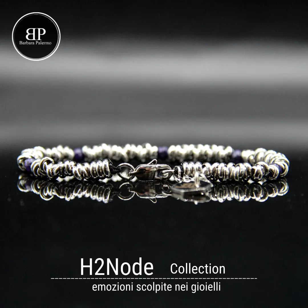 Armband H2Node mit Amethyststeinen