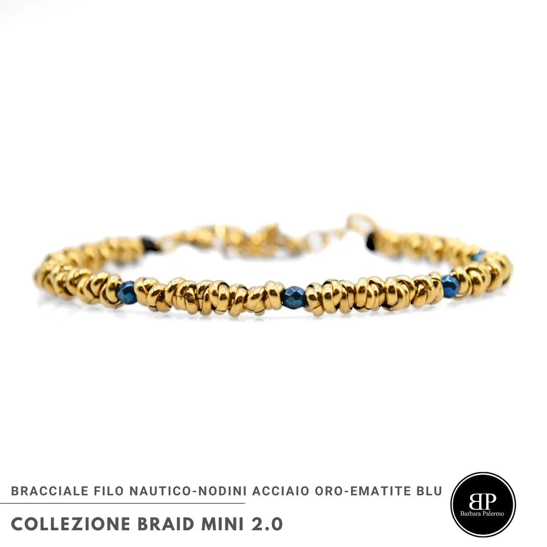 Bracciale Braid Mini 2.0 Bracciale Gold & Blue