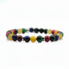 Bracciale stones elastico Multicolore in Occhio di Tigre