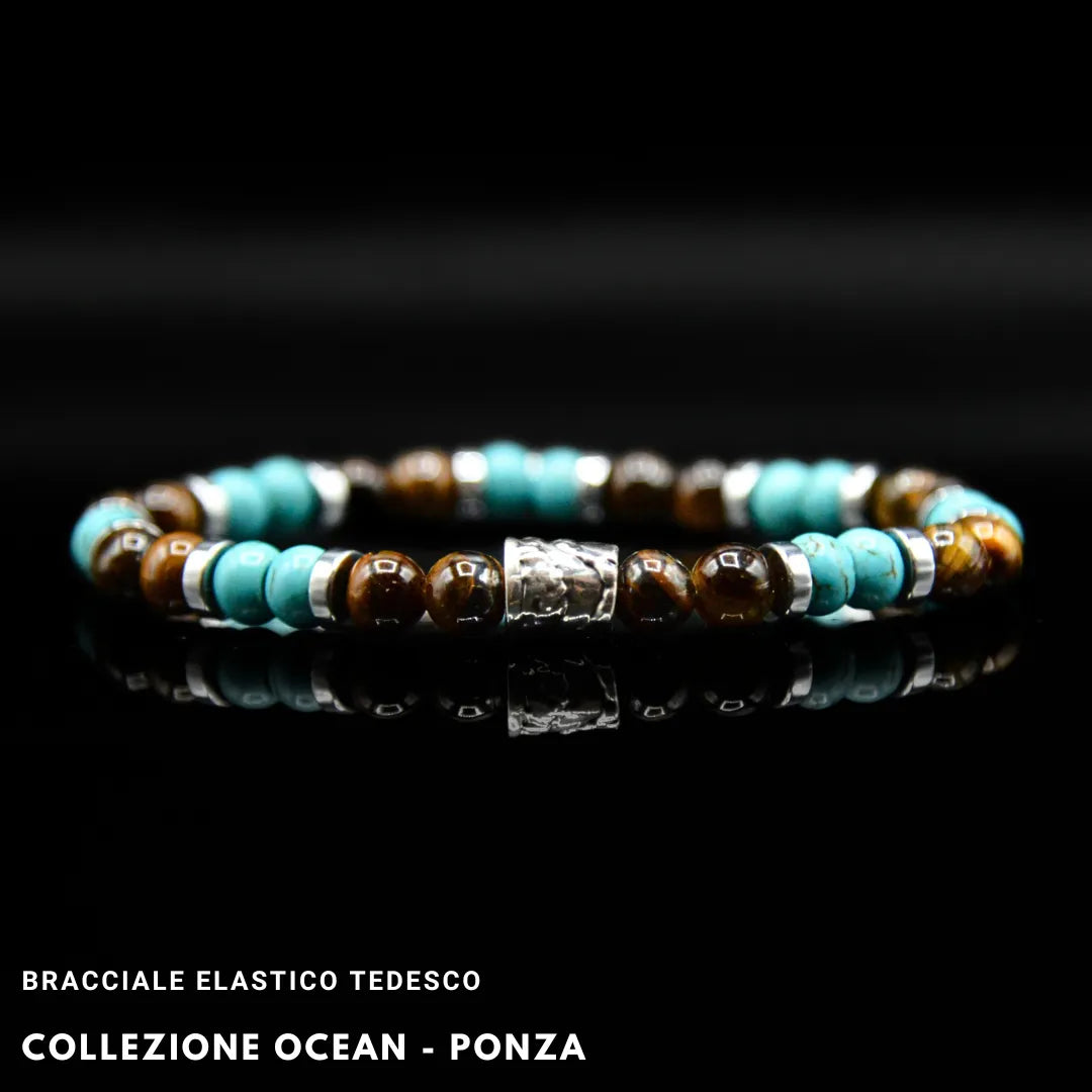 Lila Tigerauge-Armband PASSION mit Silberanschlüssen