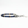 Nirvana-Armband: Blaue Jade und Tigerauge-Rondellen
