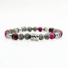 Lila Tigerauge-Armband PASSION mit Silberanschlüssen