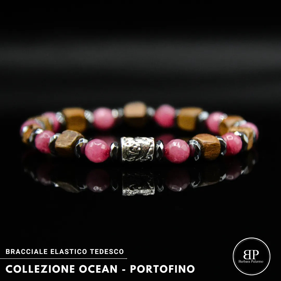 Lila Tigerauge-Armband PASSION mit Silberanschlüssen