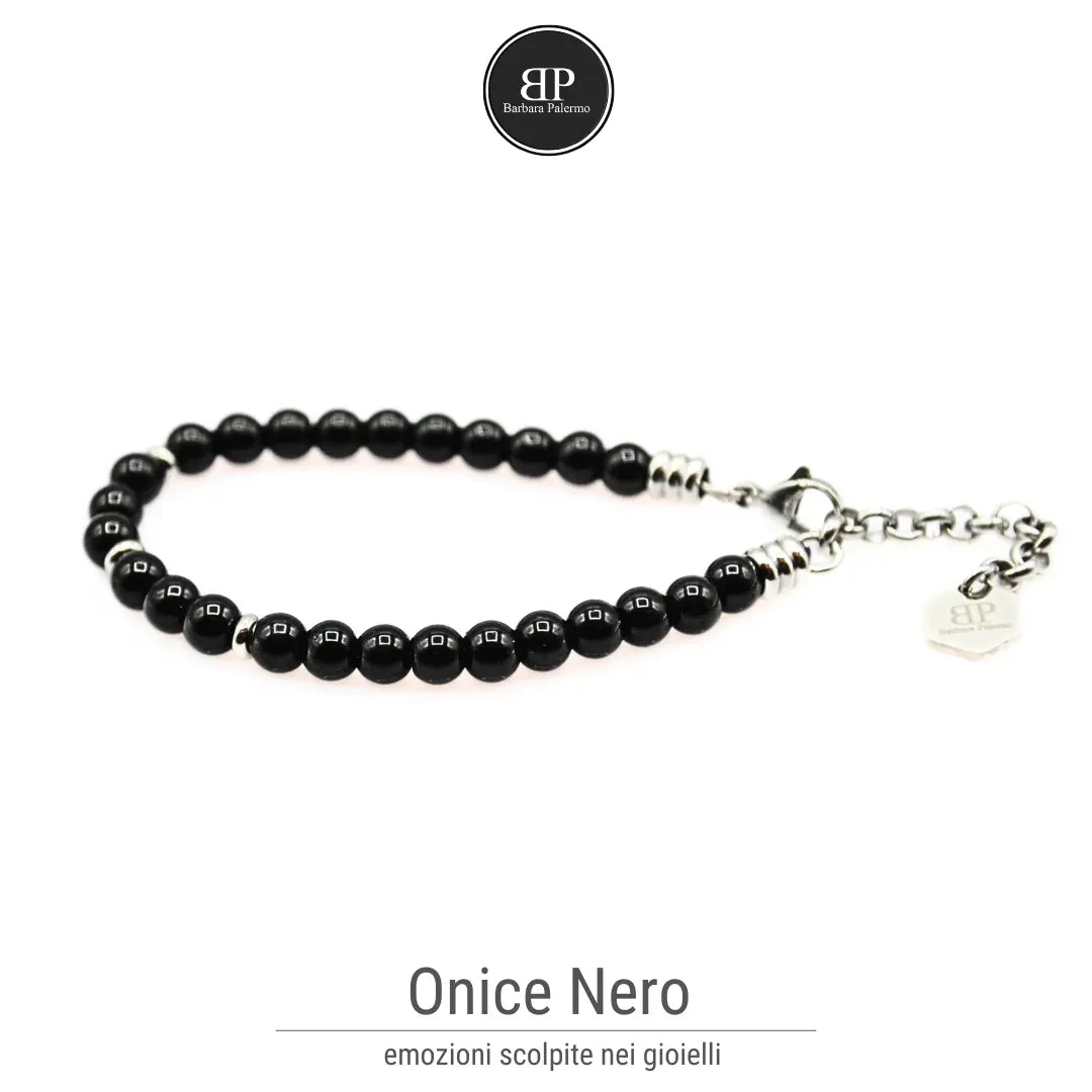 bracciale onice nero donna