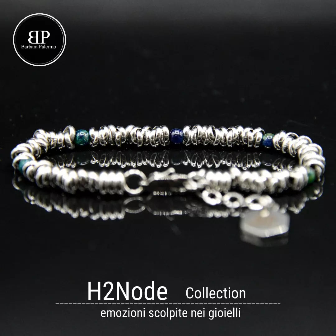 Armband H2Node mit Azurit - Eine Reise in das Tiefe Blau