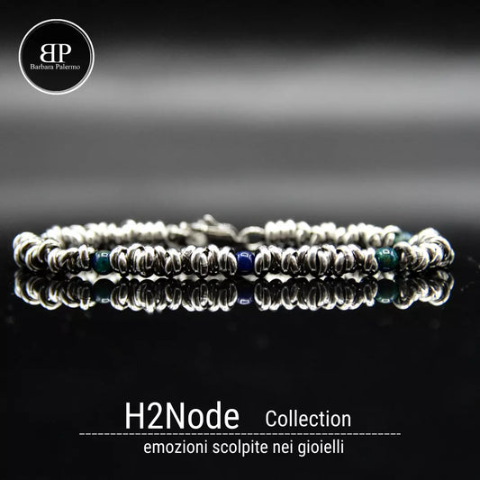 Bracciale H2Node con Azzurrite - Un Viaggio nel Blu Profondo