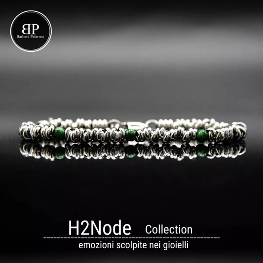 Bracciale H2Node con Diaspro Verde