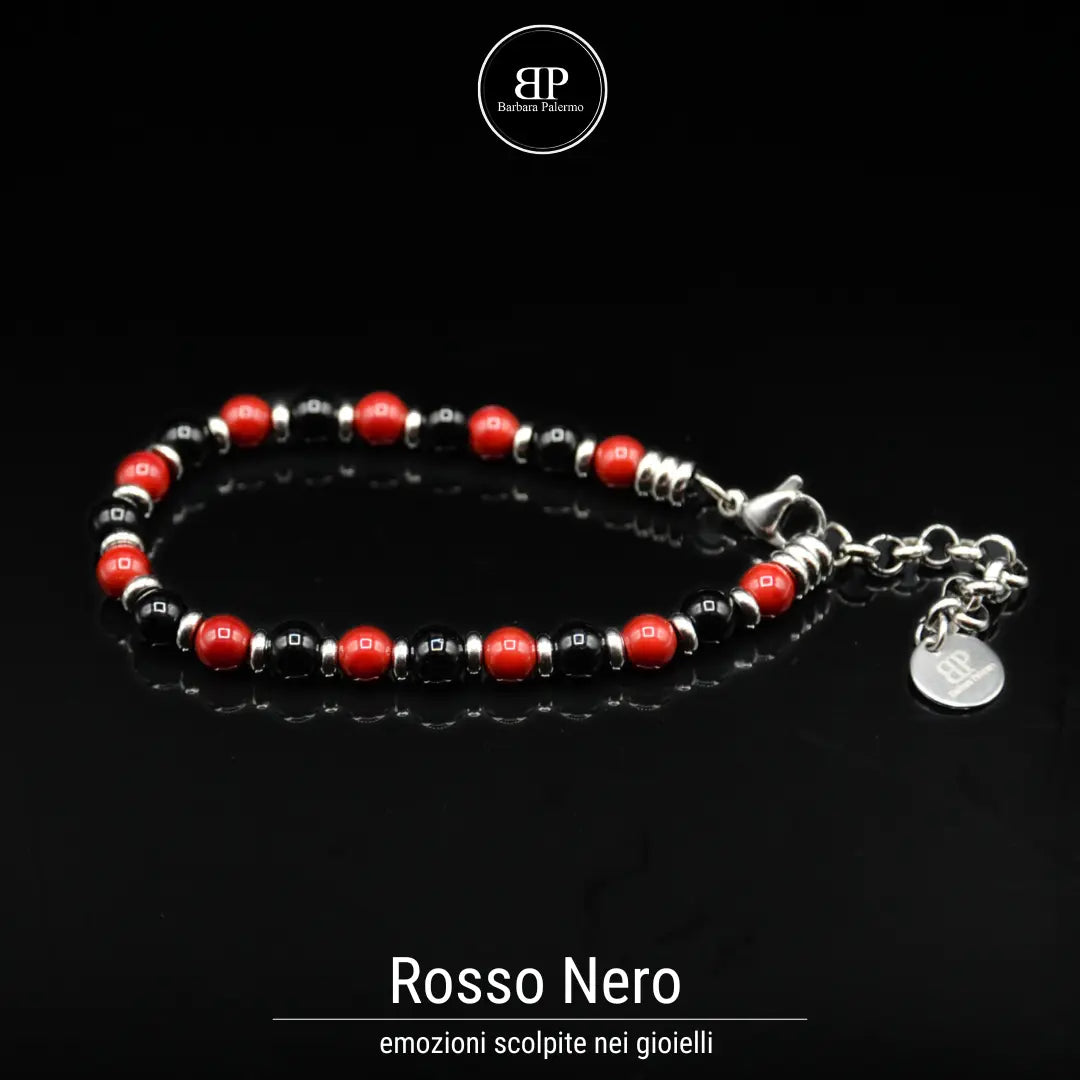 Braccialetto Rosso Nero - Passione e Stile Senza Tempo