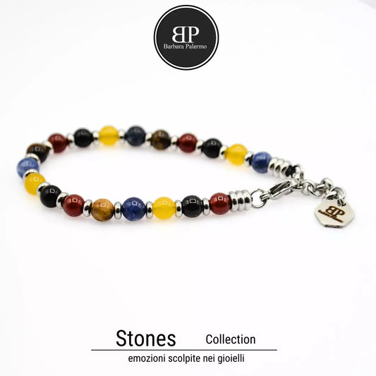 Stones: bracciale pietre dure multicolore
