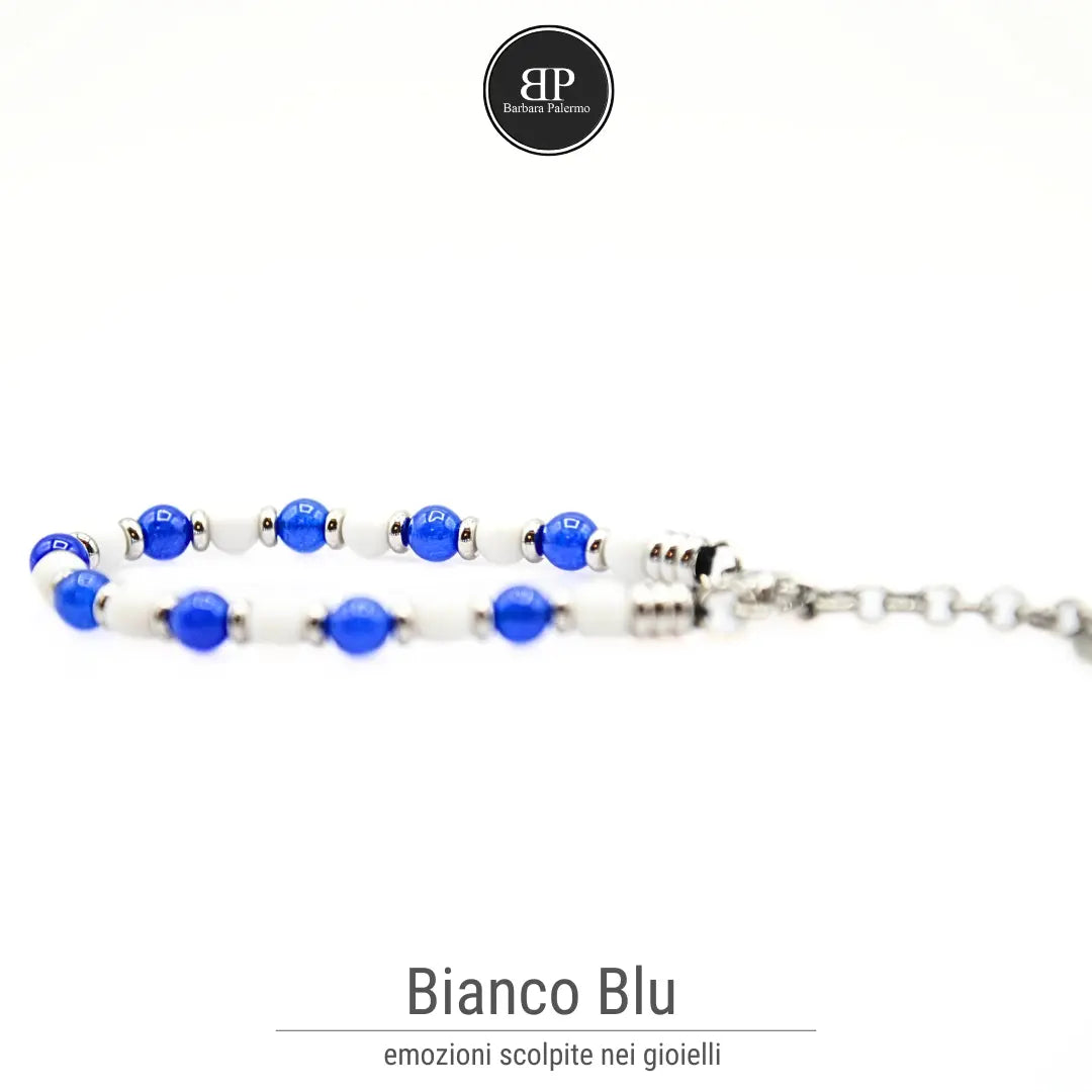 Bracciale Bianco Blu - Eleganza Senza Tempo