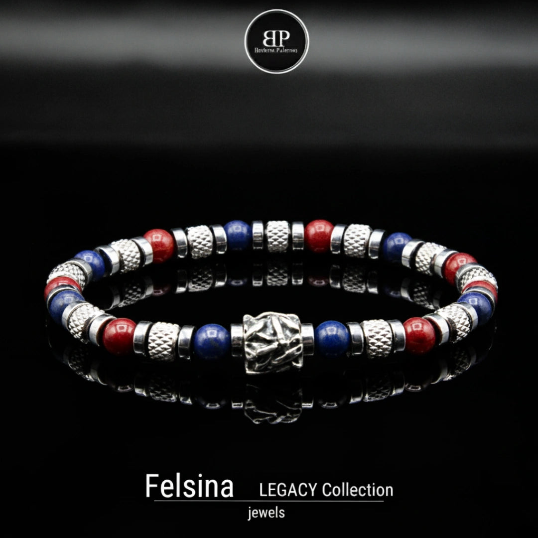 Lila Tigerauge-Armband PASSION mit Silberanschlüssen