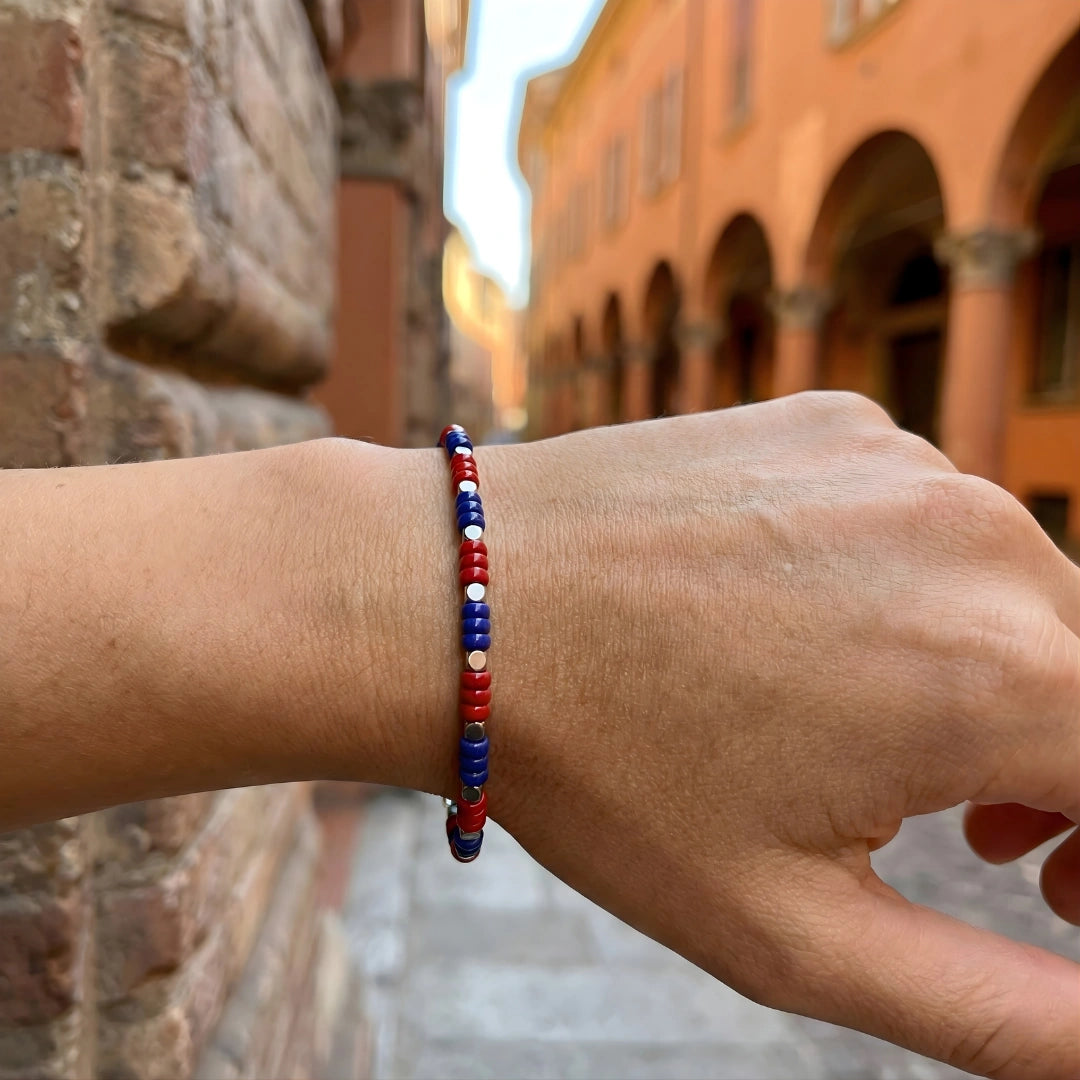 Steine: mehrfarbiges Hartsteinarmband