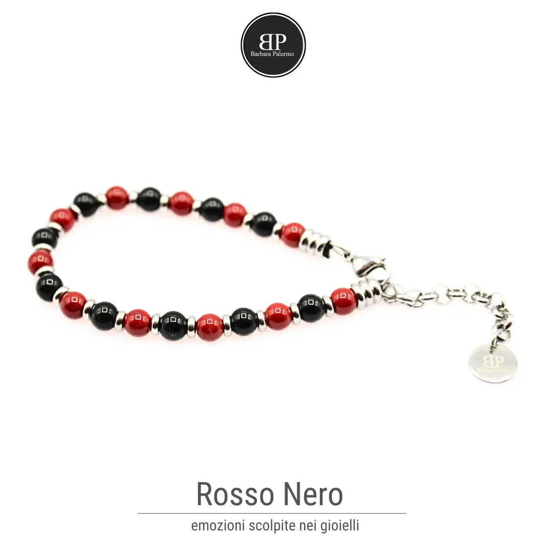 Braccialetto Rosso Nero - Passione e Stile Senza Tempo