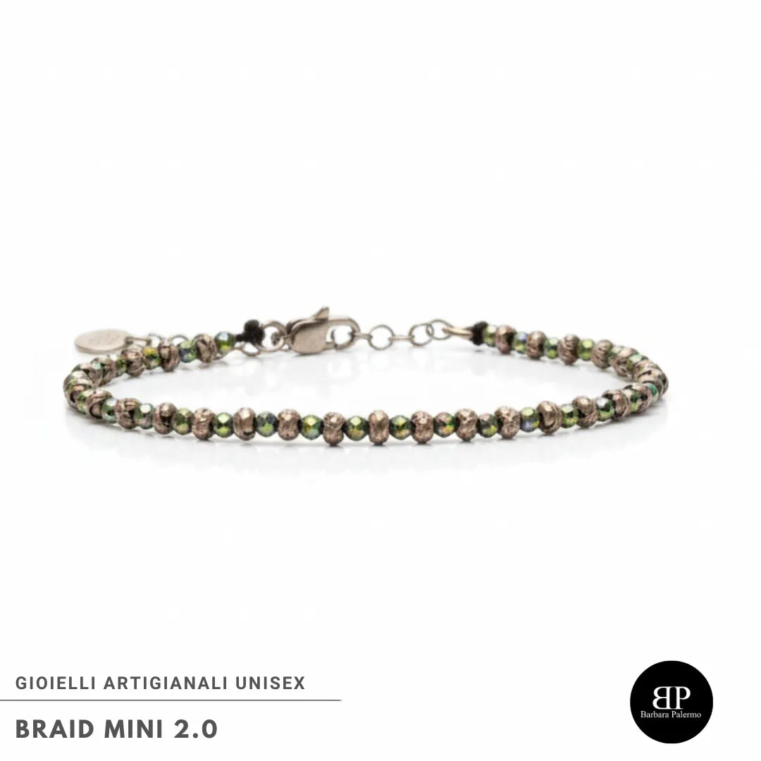 Braid Mini 2.0 Armband – Glänzender grüner Hämatit
