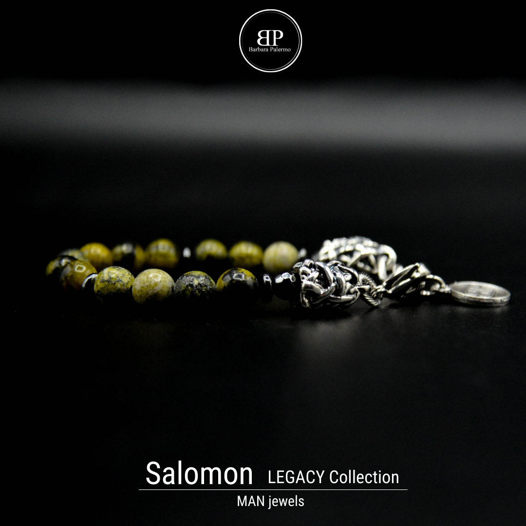 Salomon-Armband – Gelber Jaspis und Silber