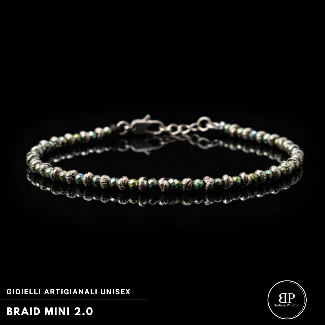 Braid Mini 2.0 Armband – Glänzender grüner Hämatit
