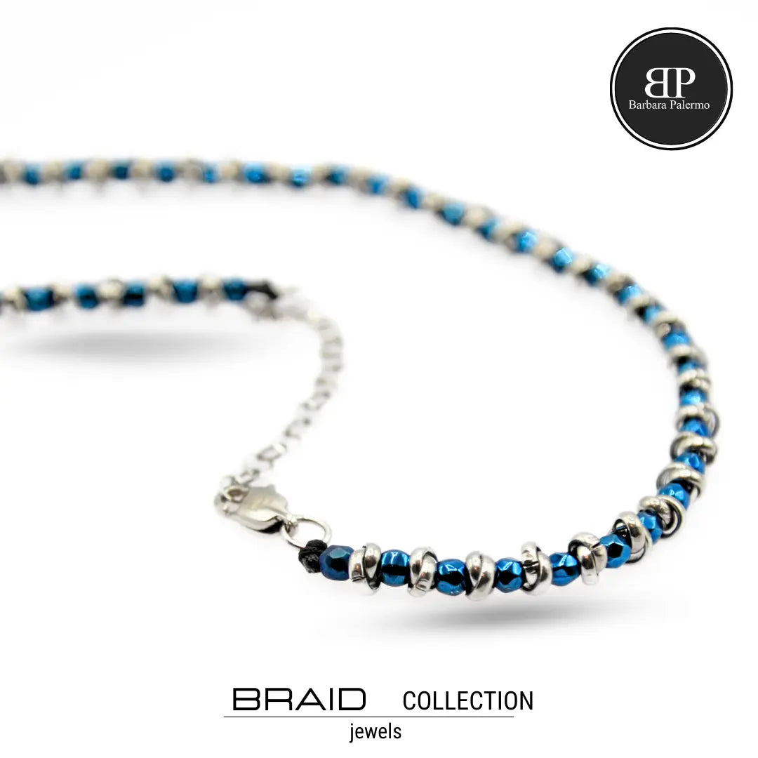 Collana Braid blu lucida - Raffinatezza Senza Compromessi