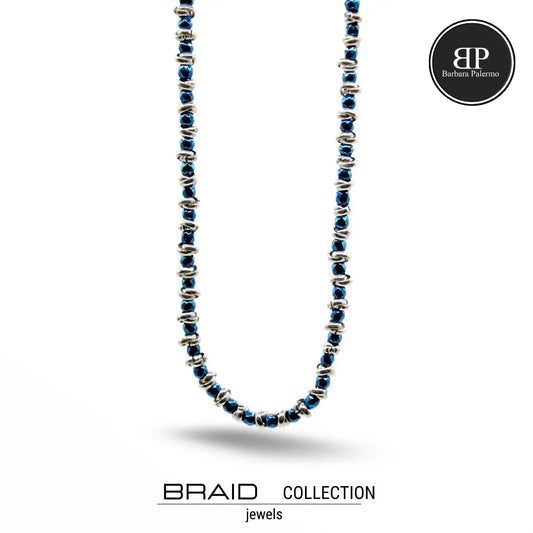 Collana Braid blu lucida - Raffinatezza Senza Compromessi