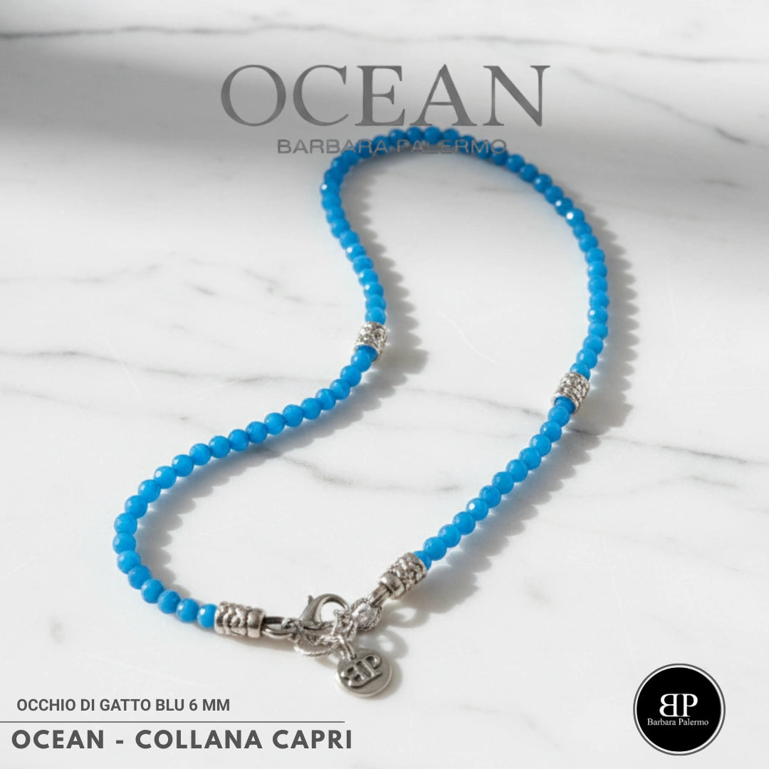 Capri Blaue Achat Halskette