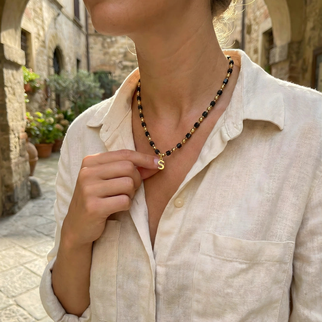 Collana My Letter Gold Edition | Acciaio 316L PVD Oro