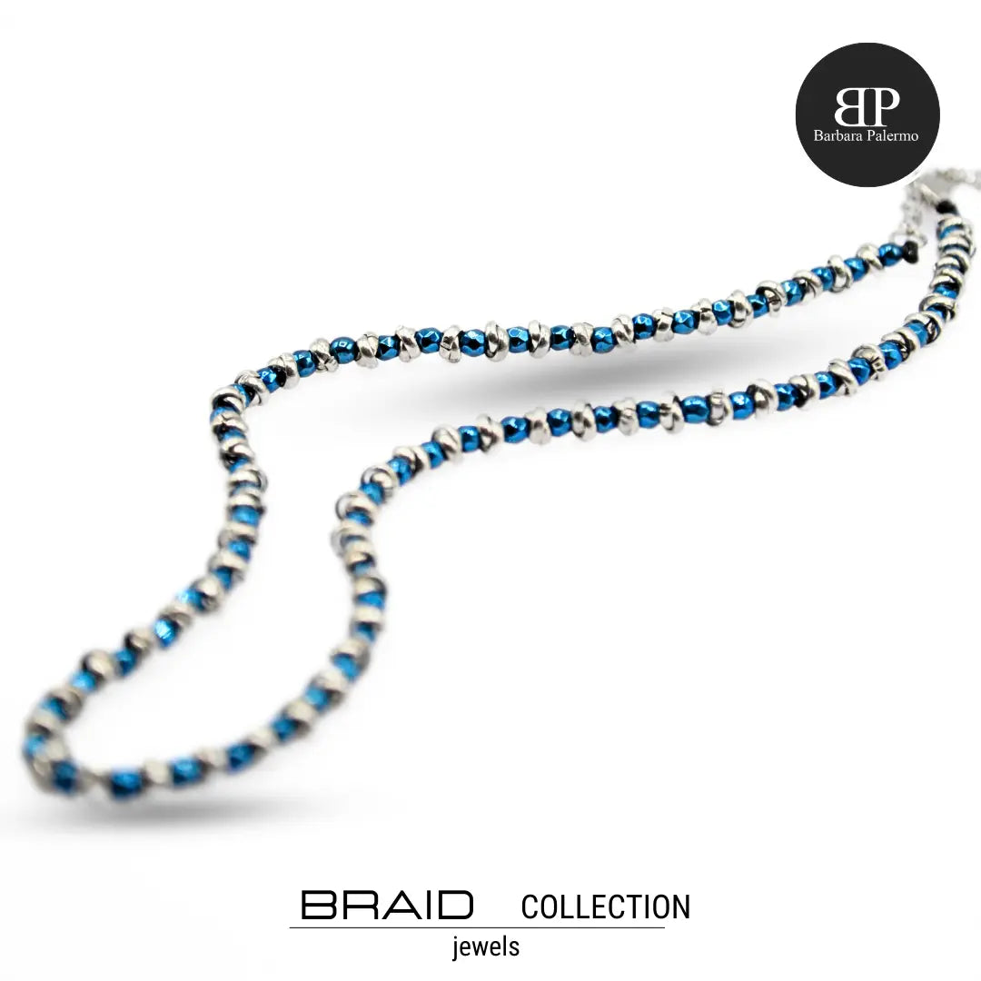 Collana Braid blu lucida - Raffinatezza Senza Compromessi