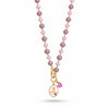 Collana Favola Amore a 4 Zampe con Cristalli Lilla Oro