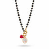 Collana Favola Divano Plaid e Te con Cristalli Neri Oro