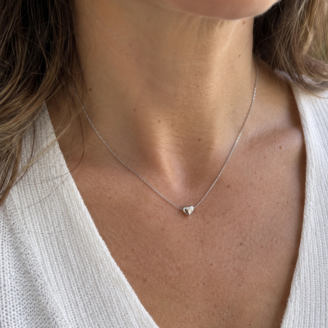 Collana NÉA Cuore minimal in acciaio