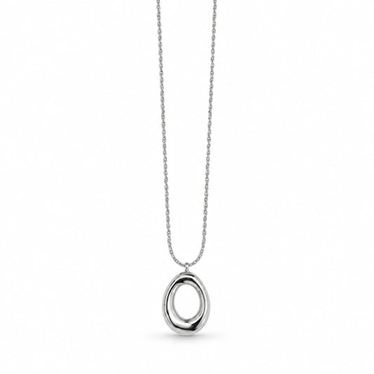 Collana NÉA Ovale in Acciaio Lucido