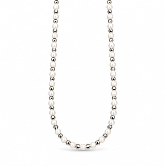 Collana NÉA Perle d’Acqua Dolce e Acciaio 316