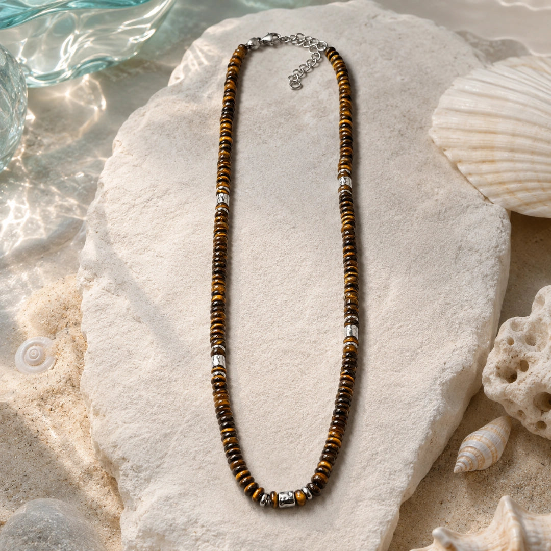 Collana Sea Riflessi d’Ambra in Occhio di Tigre