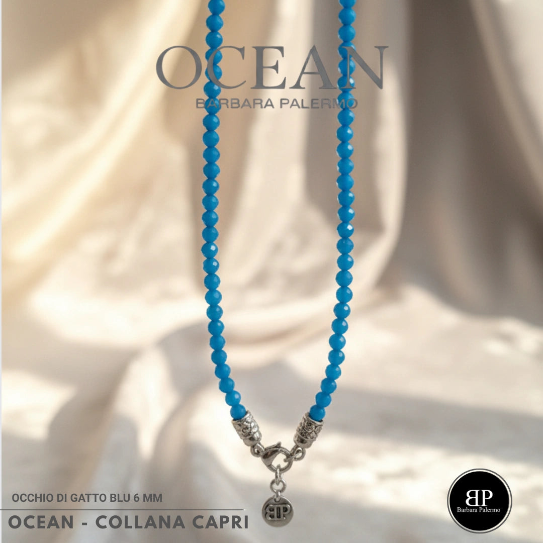 Capri Blaue Achat Halskette