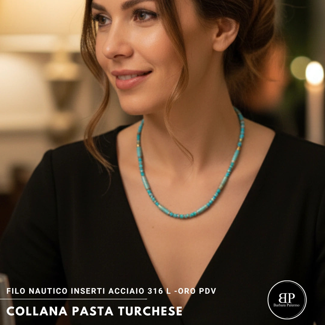 Collana Pasta Turchese