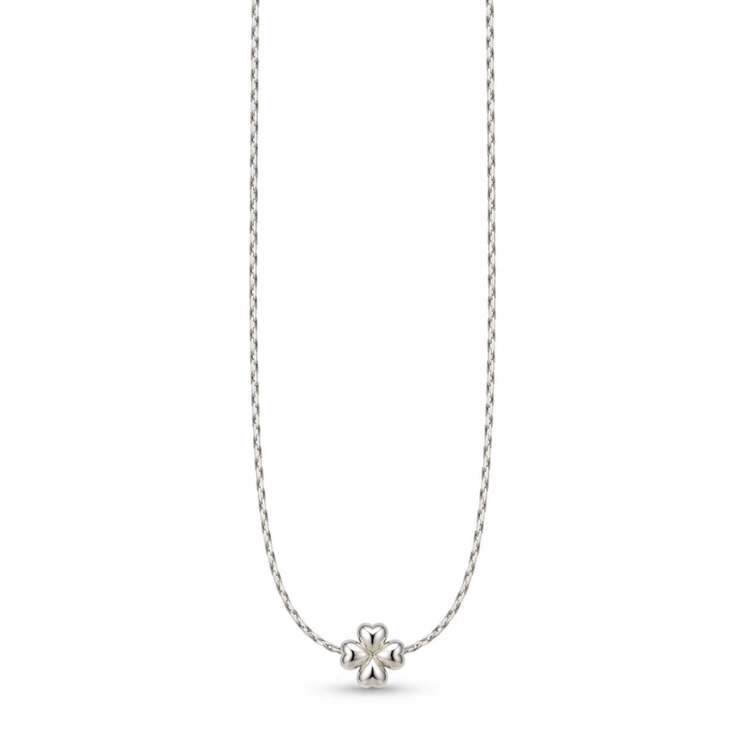 Collana NÉA Quadrifoglio Minimal in Acciaio 316L