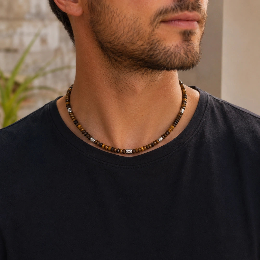 Collana Sea Riflessi d’Ambra in Occhio di Tigre