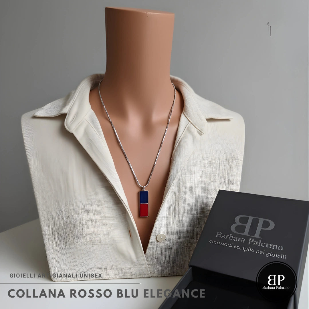 Collana Rosso Blu Elegance