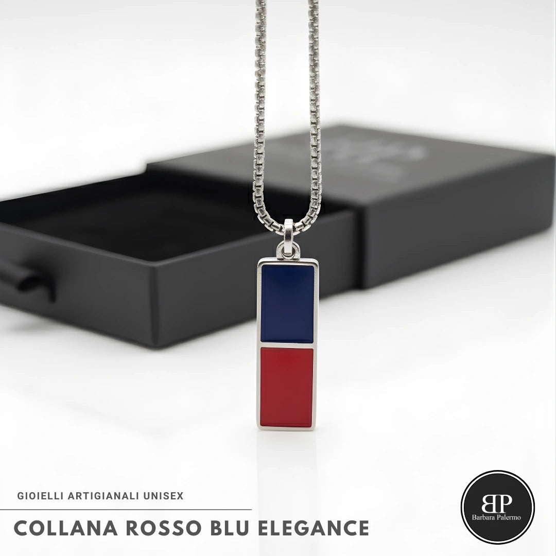 Collana Rosso Blu Elegance