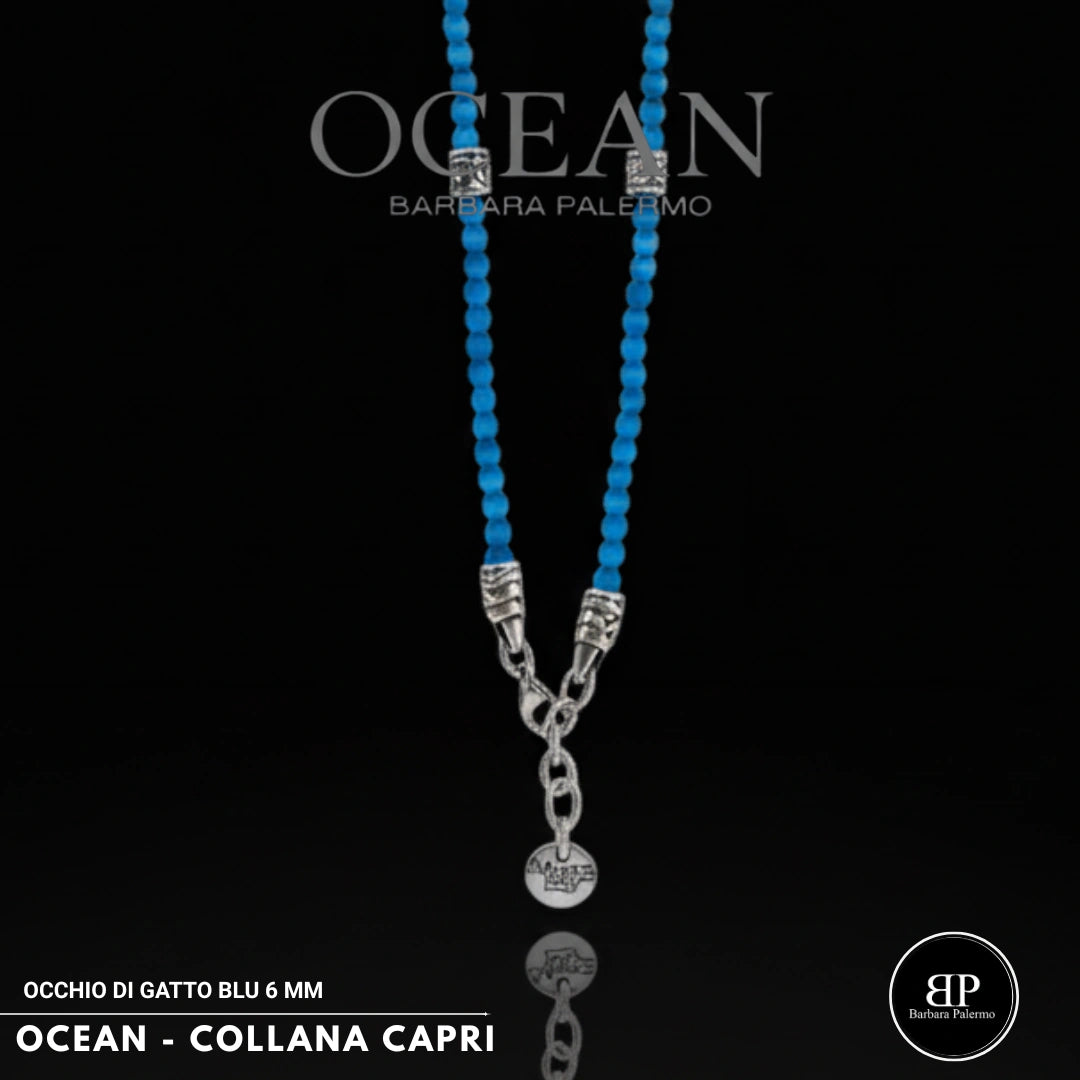 Capri Blaue Achat Halskette