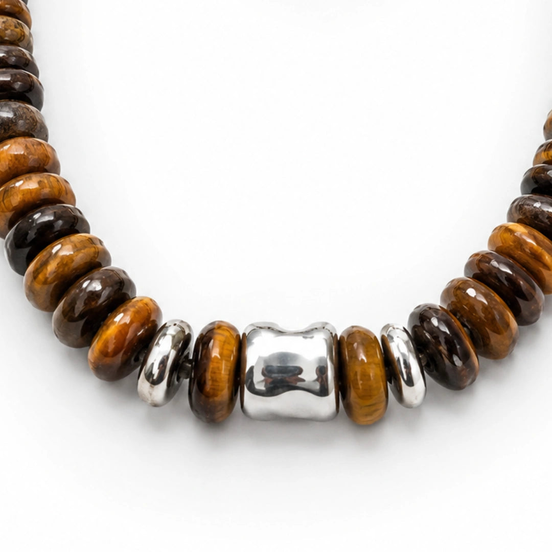 Collana Sea Riflessi d’Ambra in Occhio di Tigre