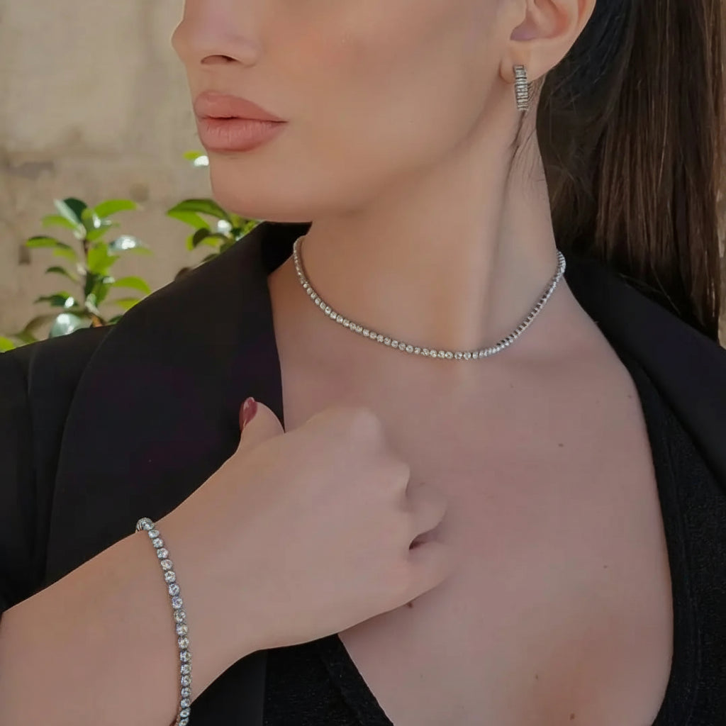 Anello acciaio e zirconi - Gioielleria Malia Anello acciaio e zirconi - Gioielleria Malia